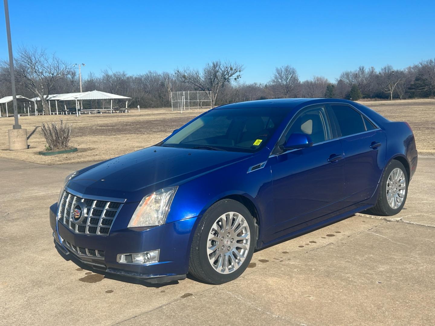 2012 BLUE /TAN Cadillac CTS CTS (1G6DS5E32C0) with an 3.6L V6 engine, AUTOMATIC transmission, located at 17760 Hwy 62, Morris, OK, 74445, (918) 733-4887, 35.609104, -95.877060 - Photo#0